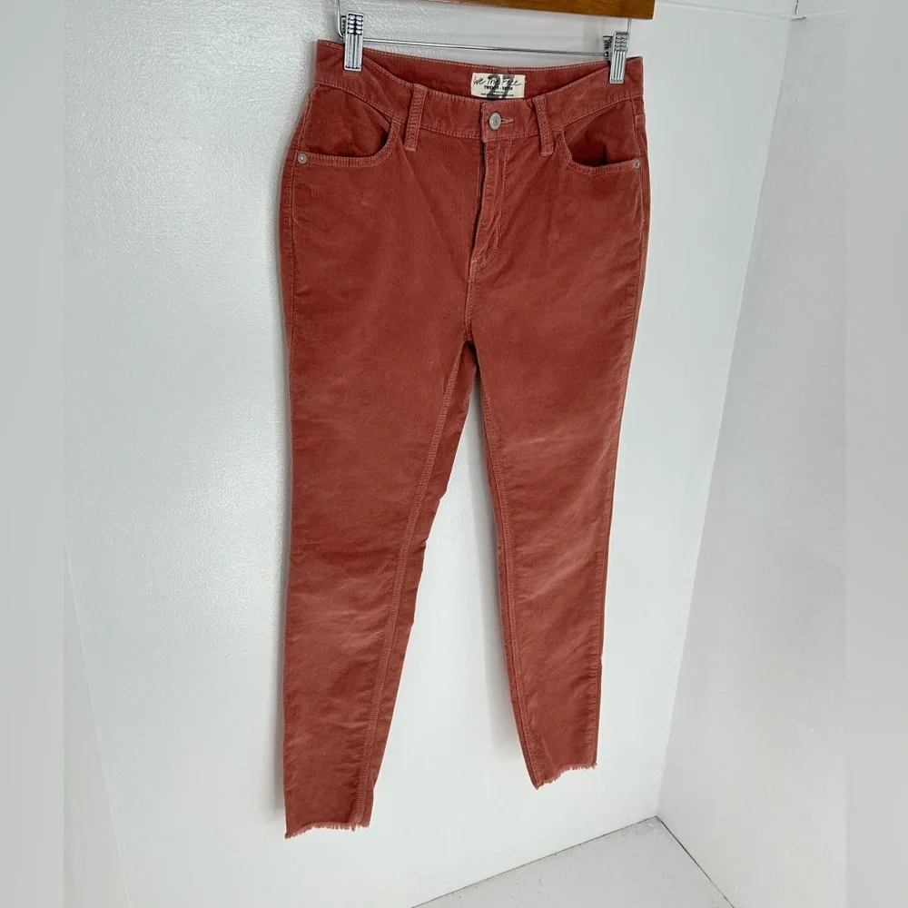 We the Free Corduroy Skinny Pant Size 27 Raw Hem Modern Mauve‎ Boho Chic Classic